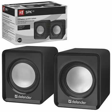 Колонки компьютерные DEFENDER SPK 22, 2.0, 2х2, 5 Вт, пластик, черные, 65503 (арт. 511671) купить в интернет-магазине ТОО Снабжающая компания от 4 851 T, а также и другие Компьютерные колонки на сайте dulat.kz оптом и в розницу