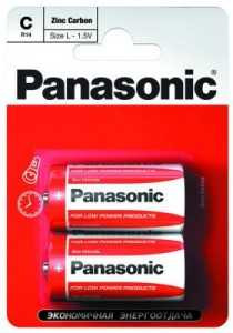 Батарейка Panasonic Zinc Carbon R14/343 Bl2 (арт. 13320)
