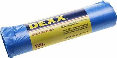 Мешки для мусора DEXX, голубые 120л, 10шт (арт. 39150-120)