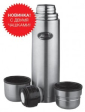 Термос BIOSTAL узк.горло с кноп. 2 чашки, 1л NB-1000K2 (арт. 440908)