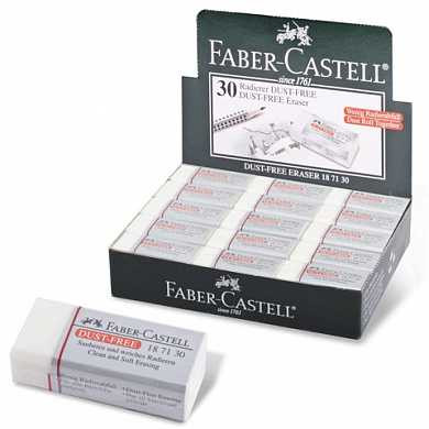 Резинка стирательная FABER-CASTELL DUST FREE, виниловая, 41х18,5х11,5 мм, FC187130 (арт. 221905)