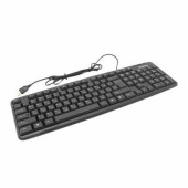 Клавиатура проводная DEFENDER Element HB-520, USB, 104 клавиши + 3 дополнительные клавиши, черная, 45522 (арт. 511790)