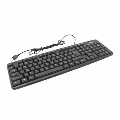Клавиатура проводная DEFENDER Element HB-520, USB, 104 клавиши + 3 дополнительные клавиши, черная, 45522 (арт. 511790)