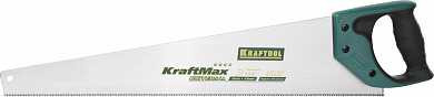 Ножовка KRAFTOOL "EXPERT" "SuperMax", универсальн быстрый и точный рез, универсальн средний закален зуб, 7/8TPI, 550мм (арт. 15222-55)