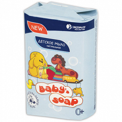 Мыло туалетное детское 90 г, BABY'S SOAP (Бейби соап), "Натуральное", 80362 (арт. 605480)