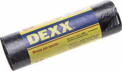 Мешки для мусора DEXX, черные 60л, 20шт (арт. 39150-60)