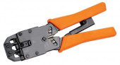ITK Инструмент обжимной для RJ45, RJ12, RJ11 с храповым мех. и вертикальным положением обжима, сине- (арт. 512452)