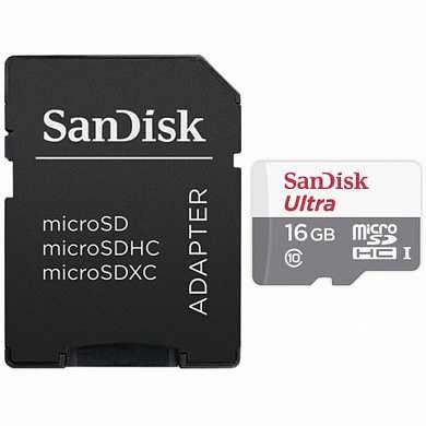 Карта памяти micro SDHC, 16 GB, SANDISK Ultra UHS-I U1, 48 Мб/сек. (class 10), адаптер, QUNB-016G-GN3MA (арт. 512291) купить в интернет-магазине ТОО Снабжающая компания от 9 800 T, а также и другие Micrо SD карты на сайте dulat.kz оптом и в розницу