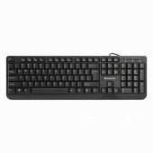 Клавиатура проводная DEFENDER OfficeMate HM-710 RU, USB, 104 клавиши + 12 дополнительных клавиш, мультимедийная, черная, 45710 (арт. 512060)