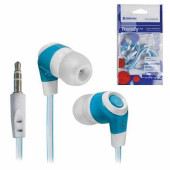 Наушники DEFENDER Trendy 702, проводные, 1,1 м, вкладыши, белые с голубым, 63702 (арт. 511707)