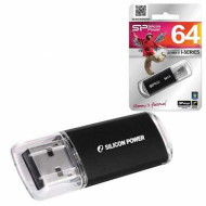 Флэш-диск 64 GB SILICON POWER Ultima II-I Series USB 2.0, черный, SP64GBUF2M01V1K (арт. 511405)