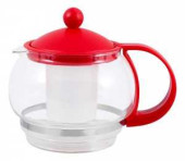 Чайник Заварочный Ptp-12-880Ml, 0,88Л, Стекло/Пластик, Фильтр Пластик, Цвета Микс 910104 (арт. 440517)