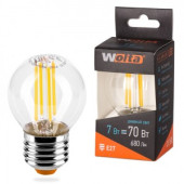 Wolta лампа св/д FILAMENT шар P45 E27 7W(730Lm) 4000К 4K 74X45 прозр. 25S45GLFT7E27 (арт. 681402)