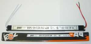 Блок питания светодиодных лент Jazzway ZC-BSPS-12V3.3A 12V 40W 3.3A, герметичный, IP67, серый, .3329266A (арт. 642570)