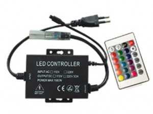 Контроллер Ecola 220V 16x8 1500W 6.6A, RGB, IP68, с ИК пультом, CRS615ESB (арт. 638655)