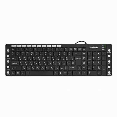 Клавиатура проводная DEFENDER OfficeMate MM-810 RU, USB, 104 клавиши + 20 дополнительных клавиш, мультимедийная, черная, 45810 (арт. 512061) купить в интернет-магазине ТОО Снабжающая компания от 7 252 T, а также и другие Клавиатуры на сайте dulat.kz оптом и в розницу
