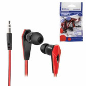 Наушники DEFENDER Trendy 704, проводные, 1,1 м, вкладыши, черные с красным, 63704 (арт. 511704)