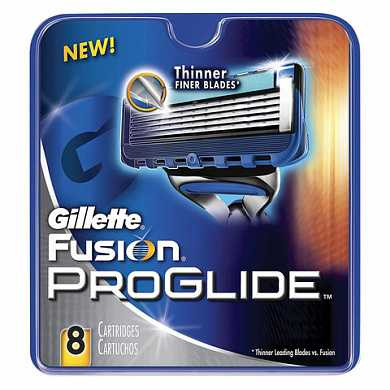 Сменные кассеты для бритья 8 шт., GILLETTE (Жиллет) "Fusion ProGlide", для мужчин, GIL-81521957 (арт. 603830)