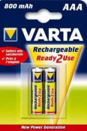 Аккумулятор Varta Ready2Use 56703.101.402/412 /R03 800Mah Bl2 Заряж (арт. 29658)