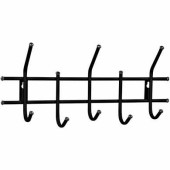 Вешалка настенная "Стандарт 2/5", 280х600х110 мм, 5 крючков, металл, черная (арт. 601094)