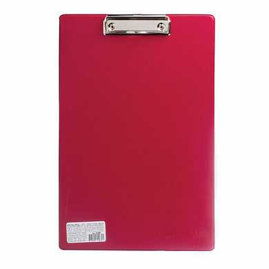 Доска-планшет ОФИСМАГ с верхним прижимом, А4, 23х35 см, картон/ПВХ, бордовая, 225988 (арт. 225988)