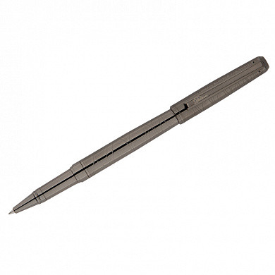 Ручка-роллер Delucci "Mistico", черная, 0,6мм, корпус оружейный металл, подар.уп. (арт. CPs_62421)