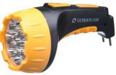 Ultraflash Фонарь Led3815 (2Акк. 4V 0,5Ah+4V 0,7Ah) 15Светодиод. Черный+Желт./Пластик, 2 Реж., Вилка 220V (арт. 232487)