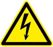 Знак пластик "Опасность поражения электрическим током" (Молния) W08 (150х150мм.) EKF PROxima (арт. 653653)