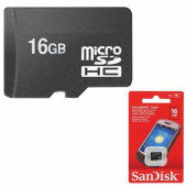 Карта памяти micro SDHC, 16 GB, SANDISK, 4 Мб/сек. (class 4), SDSDQM-016G-B35 (арт. 511613)