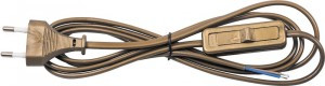 Feron Сетевой шнур с выключателем, 230V 1.9м золото, KF-HK-1 23051 (арт. 621073) купить в интернет-магазине ТОО Снабжающая компания от 1 225 T, а также и другие Шнуры с вилкой на сайте dulat.kz оптом и в розницу