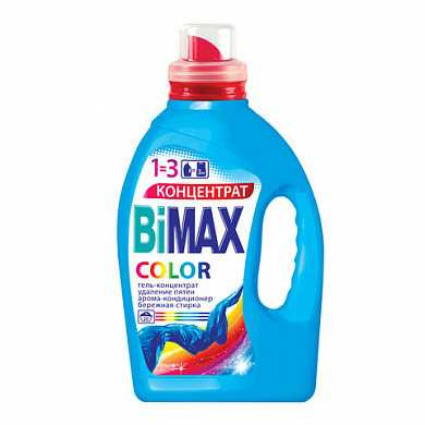 Стиральный порошок жидкий 1,5 л, BIMAX Color, гель, для цветного и белого (Нэфис Косметикс), 645-3 (арт. 602060)