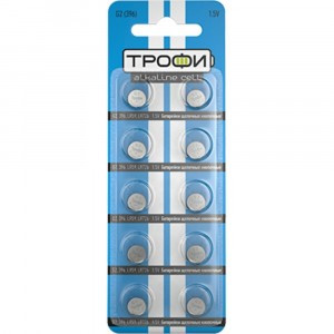 Э/п ТРОФИ BASIC G2 (396) LR726, LR59 BL10 (арт. 618570) купить в интернет-магазине ТОО Снабжающая компания от 98 T, а также и другие Батарейки для часов на сайте dulat.kz оптом и в розницу