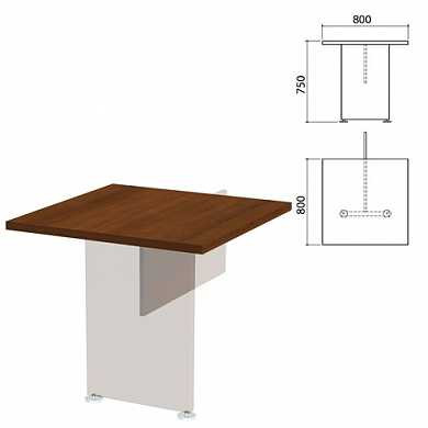 Столешница модуля стола приставного "Приоритет", 800х800х750 мм, ноче милано, К-919 (арт. 640407)