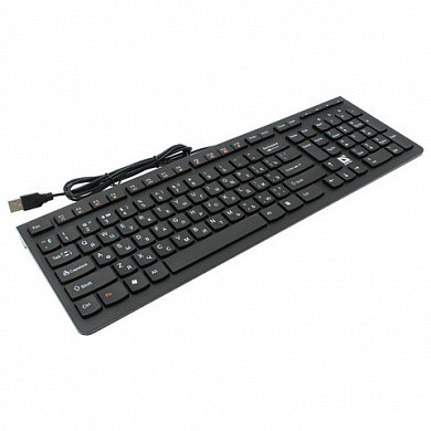 Клавиатура проводная DEFENDER UltraMateSM-530RU, USB, 104+16 допополнительных клавиш, черная, 45530 (арт. 512864)
