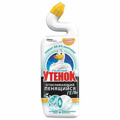 Средство для уборки туалета 750 мл, ТУАЛЕТНЫЙ УТЕНОК, отбеливающий пенящийся гель, "Цитрус", 689083 (арт. 604154) купить в интернет-магазине ТОО Снабжающая компания от 3 234 T, а также и другие Средства для чистки ванных и туалета на сайте dulat.kz оптом и в розницу