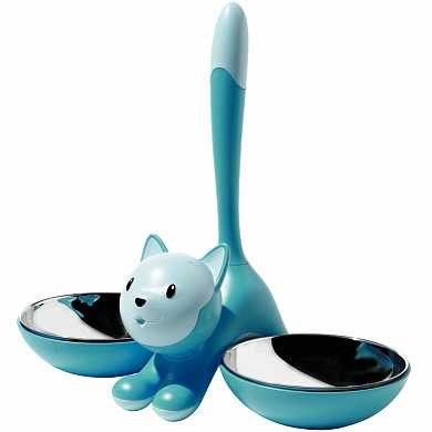 Миска для кошки Tigrito двойная голубая (арт. AMMI09 L)
