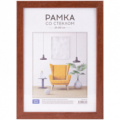 Рамка 21*30см, OfficeSpace, №2, ширина 21мм, толщина 12мм, итальянский орех (арт. РМДФ_20818) купить в интернет-магазине ТОО Снабжающая компания от 1 176 T, а также и другие Фоторамки на сайте dulat.kz оптом и в розницу