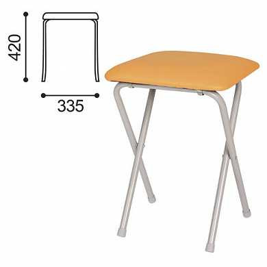 Табурет складной РС01-02, серебристый каркас, кожзам песочный, РС01.00.01-02-5 (арт. 531650) купить в интернет-магазине ТОО Снабжающая компания от 6 958 T, а также и другие Стулья и табуреты для столовых, баров и кафе на сайте dulat.kz оптом и в розницу