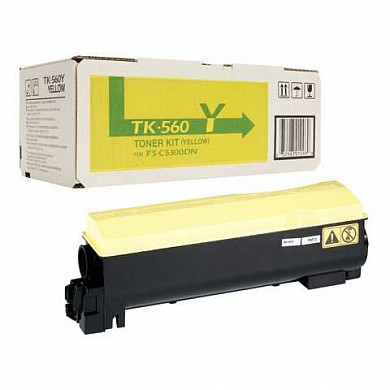 Тонер-картридж KYOCERA (TK-560Y) FS-C5300DN/5350DN, желтый, оригинальный, ресурс 10000 страниц (арт. 320577)