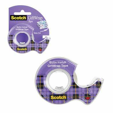 Клейкая лента 19 мм х 7,5 м, SCOTCH "Satin", полуматовая, на диспенсере, для упаковки подарков, 51 мкм, 15 (арт. 225934) купить в интернет-магазине ТОО Снабжающая компания от 1 519 T, а также и другие Клейкие ленты канцелярские на сайте dulat.kz оптом и в розницу