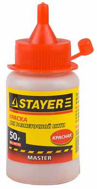 Краска STAYER для разметочных шнуров, красная, 50г (арт. 0640-2_z01) купить в интернет-магазине ТОО Снабжающая компания от 588 T, а также и другие Мелки и краски разметочные на сайте dulat.kz оптом и в розницу