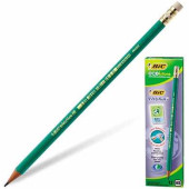 Карандаш чернографитный BIC, 1 шт., "Evolution", HB, пластиковый, с резинкой, корпус зеленый, заточенный, 655 НВ (арт. 180094)