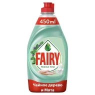 Средство для мытья посуды, 450 мл, FAIRY (Фейри) "Нежные руки", "Чайное дерево и мята" (арт. 603143)
