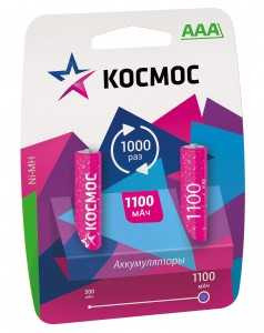 Аккумулятор Космос /R03 1100Mah Ni-Mh Bl2 (арт. 167779) купить в интернет-магазине ТОО Снабжающая компания от 1 274 T, а также и другие R03/AAA 286 аккумуляторы на сайте dulat.kz оптом и в розницу