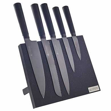 Набор из 5 ножей и подставки Titan black (арт. v_0305.139) купить в интернет-магазине ТОО Снабжающая компания от 118 972 T, а также и другие Приготовление пищи на сайте dulat.kz оптом и в розницу