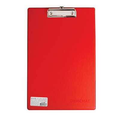 Доска-планшет ОФИСМАГ с верхним прижимом, А4, 23х35 см, картон/ПВХ, красная, 225991 (арт. 225991)