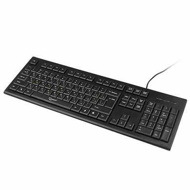 Клавиатура проводная GEMBIRD KB-8353U-BL, USB, 104 клавиши, черная (арт. 512702)