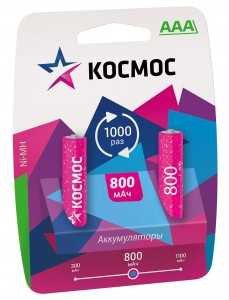 Аккумулятор Космос /R03 800Mah Ni-Mh Bl2 (арт. 62255) купить в интернет-магазине ТОО Снабжающая компания от 1 078 T, а также и другие R03/AAA 286 аккумуляторы на сайте dulat.kz оптом и в розницу