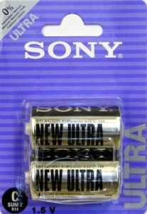Батарейка Sony Ultra R14/343 Bl2 (арт. 125) купить в интернет-магазине ТОО Снабжающая компания от 441 T, а также и другие R14/C 343 батарейки на сайте dulat.kz оптом и в розницу