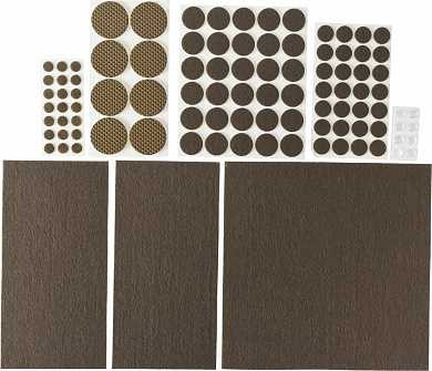 Набор STAYER "COMFORT": Накладки самоклеящиеся на мебельные ножки, 98 шт, коричневые (арт. 40916-H98)